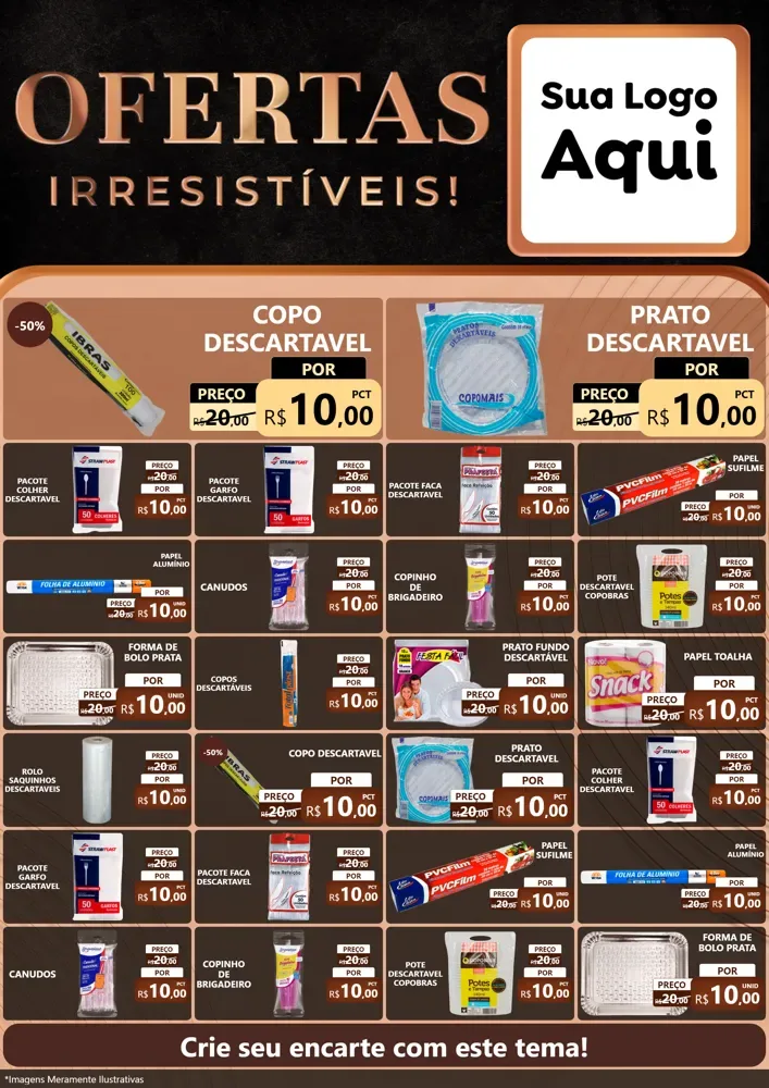 Modelo de Encarte para Encarte A4 Vertical com o tema Ofertas Irresistíveis! para Embalagens