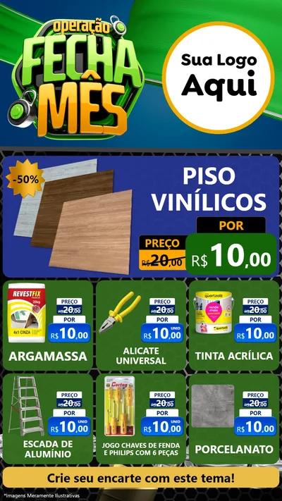 Modelo de Rede Social para Stories com o tema Operação Fecha Mês para Material para Construção