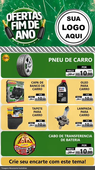 Modelo de TV para TV Vertical com o tema Ofertas Fim de Ano para Auto peças