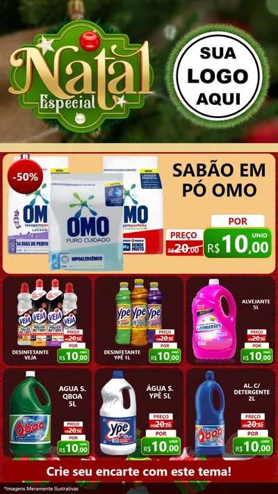 Modelo de Rede Social para Stories com o tema Natal Especial para Produtos de Limpeza