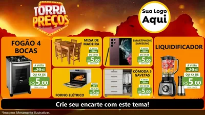 Modelo de TV para TV Horizontal com o tema Torra Preços para Móveis e Eletro