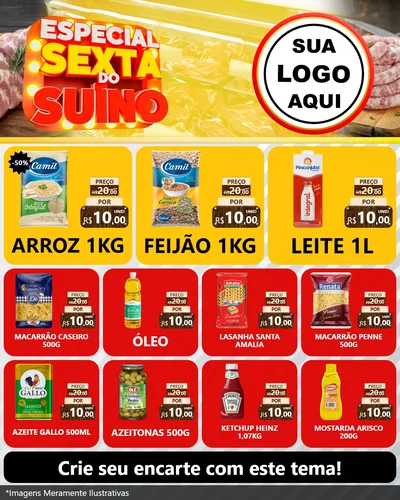 Modelo de Rede Social para Feed Instagram com o tema Especial Sexta do Suíno
