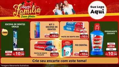 Modelo de TV para TV Horizontal com o tema Alegria em Família Super Ofertas - Natal para Higiene Pessoal