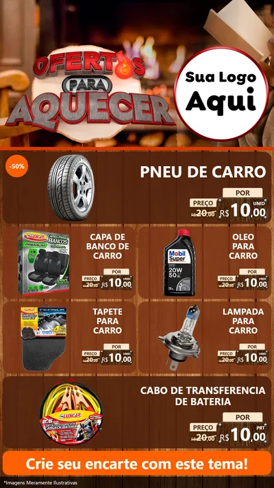 Modelo de TV para TV Vertical com o tema Ofertas Para Aquecer para Auto peças