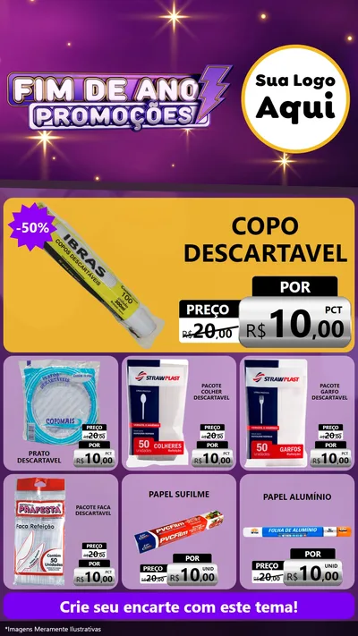 Modelo de Rede Social para Stories com o tema Fim de Ano Promoções para Embalagens
