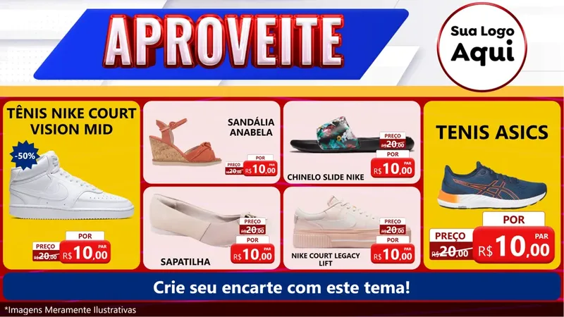 Modelo de TV para TV Horizontal com o tema Aproveite para Calçados