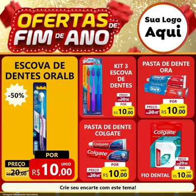 Modelo de Rede Social para Feed Facebook com o tema Ofertas de Fim de Ano para Higiene Pessoal