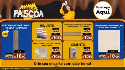 Modelo de TV para TV Horizontal com o tema Especial Páscoa para Pisos e revestimentos