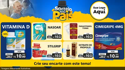 Modelo de TV para TV Horizontal com o tema Sorteio Dia Dos Pais para Farmácia