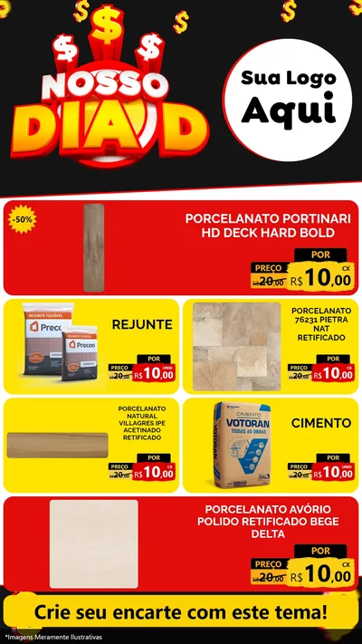 Modelo de TV para TV Vertical com o tema Nosso Dia D para Pisos e revestimentos