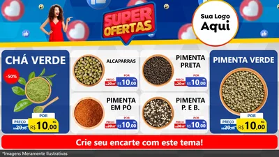 Modelo de TV para TV Horizontal com o tema Super Ofertas para Produtos Naturais