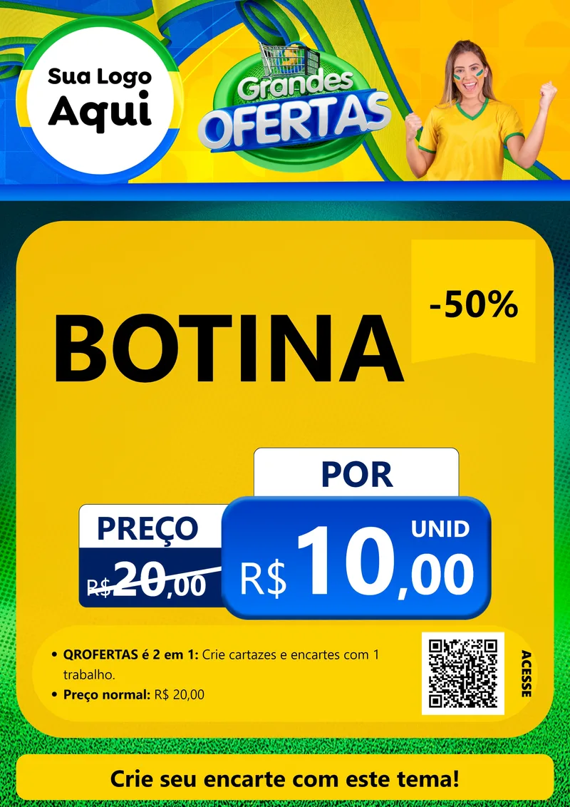 Modelo de Cartaz para Cartaz A4 Vertical com o tema Grandes Ofertas para Agropecuária