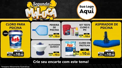Modelo de TV para TV Horizontal com o tema Segunda Maluca para Produtos para Piscina