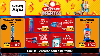 Modelo de TV para TV Horizontal com o tema Alerta de Ofertas para Higiene Pessoal