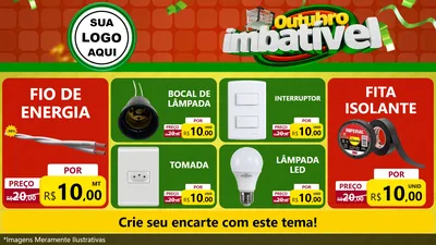 Modelo de TV para TV Horizontal com o tema Outubro Imbatível para Materiais Elétricos
