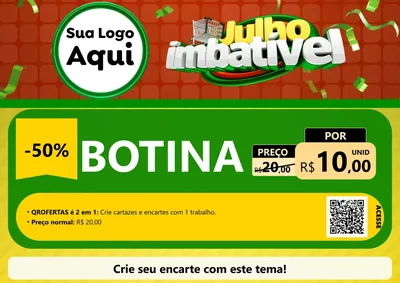 Modelo de Cartaz para Cartaz A4 Horizontal com o tema Julho Imbatível para Agropecuária