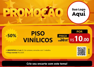 Modelo de Cartaz para Cartaz A4 Horizontal com o tema Promoção para Material para Construção