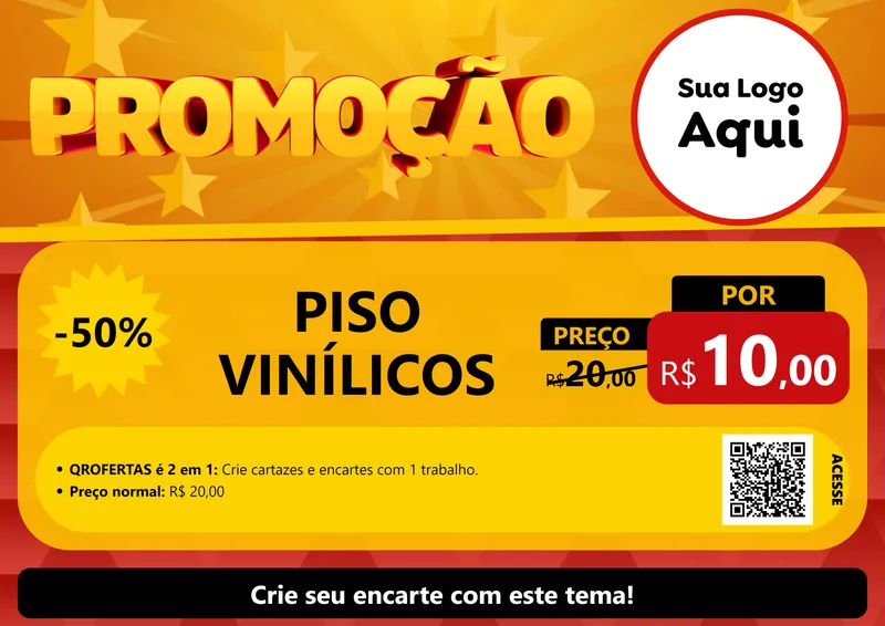 Modelo de Cartaz para Cartaz A4 Horizontal com o tema Promoção para Material para Construção