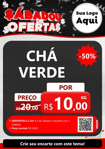 Modelo de Cartaz para Cartaz A4 Vertical com o tema Sabadou de Ofertas para Produtos Naturais