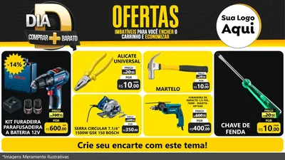 Modelo de TV para TV Horizontal com o tema Dia D Mais Economia para Maquinas e Ferramentas