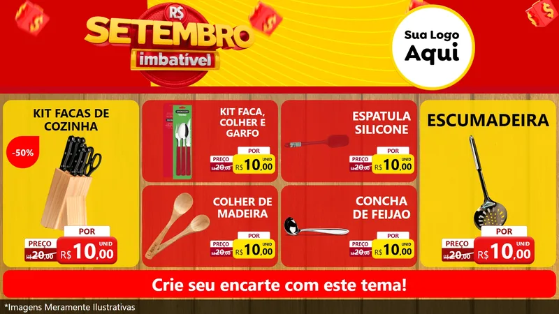 Modelo de TV para TV Horizontal com o tema Setembro Imbatível para Utilidades Domésticas