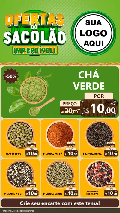 Modelo de Rede Social para Stories com o tema Ofertas do Sacolão Imperdível! para Produtos Naturais