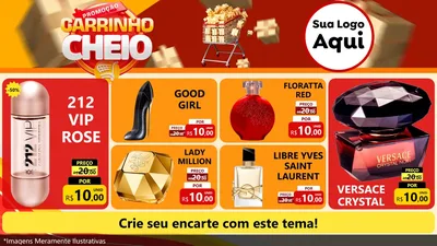 Modelo de TV para TV Horizontal com o tema Promoção carrinho cheio para Perfumes