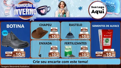 Modelo de TV para TV Horizontal com o tema Promoção de Inverno para Agropecuária