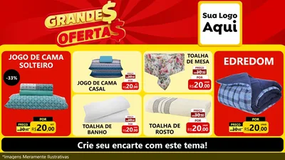 Modelo de TV para TV Horizontal com o tema Grandes Ofertas para Cama, Mesa e Banho