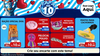 Modelo de TV para TV Horizontal com o tema Papai Nota 10 para Pet Shop