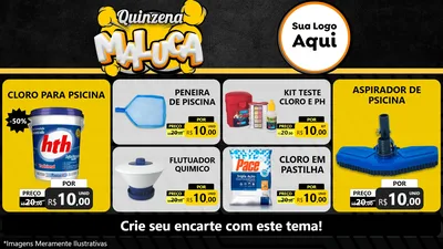 Modelo de TV para TV Horizontal com o tema Quinzena Maluca para Produtos para Piscina