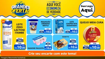Modelo de TV para TV Horizontal com o tema Grandes Ofertas para Frios e Laticínios