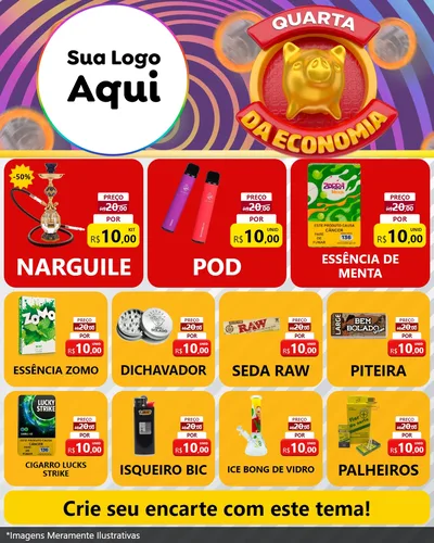 Modelo de Rede Social para Feed Instagram com o tema Quarta da Economia para Tabacaria