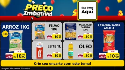Modelo de TV para TV Horizontal com o tema Preço Imbatível para Supermercado