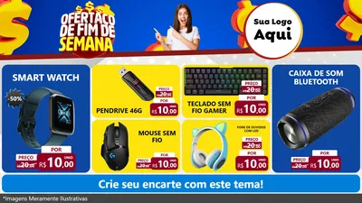 Modelo de TV para TV Horizontal com o tema Ofertaço de Fim de Semana para Informática