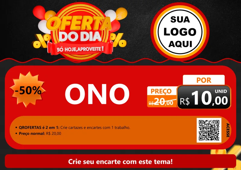 Modelo de Cartaz para Cartaz A4 Horizontal com o tema Oferta do Dia - Só hoje, Aproveite! para Óticas