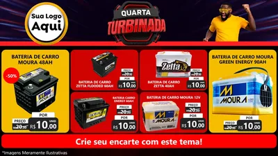 Modelo de TV para TV Horizontal com o tema Quarta Turbinada para Baterias Elétricas