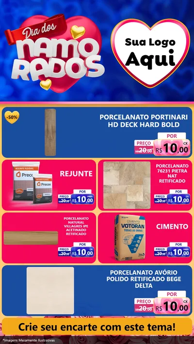 Modelo de TV para TV Vertical com o tema Dia dos namorados para Pisos e revestimentos