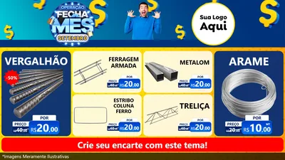 Modelo de TV para TV Horizontal com o tema Operação Fecha Mês Setembro para Ferragens