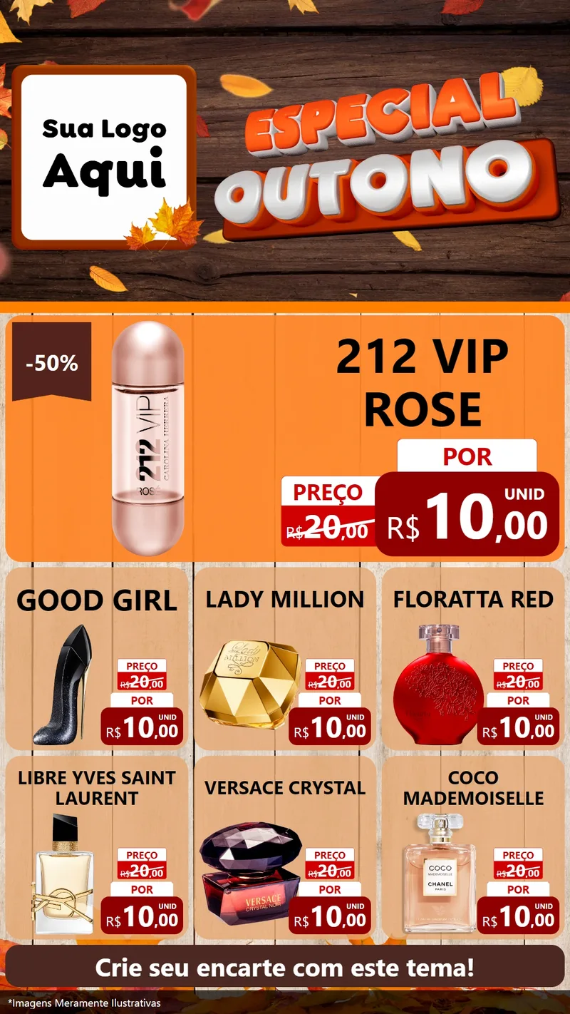 Modelo de Rede Social para Stories com o tema Especial Outono para Perfumes