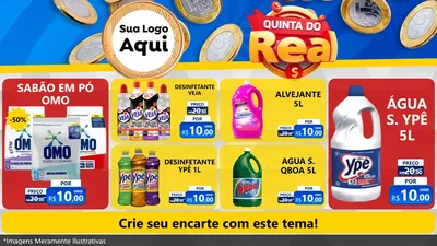 Modelo de TV para TV Horizontal com o tema Quinta do Real para Produtos de Limpeza