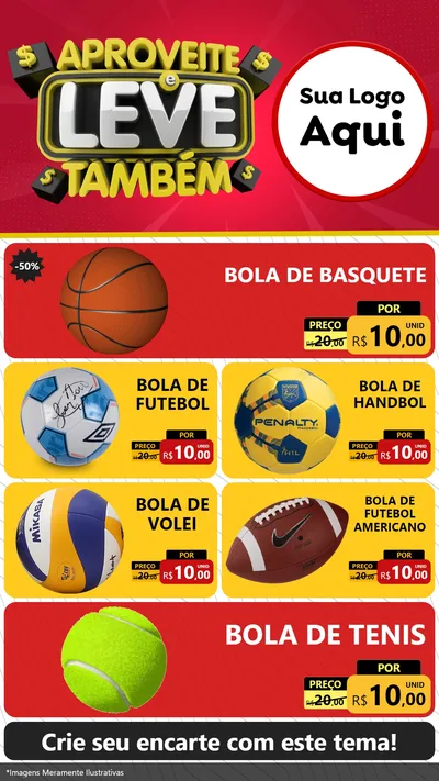 Modelo de TV para TV Vertical com o tema Aproveite e Leve Também para Artigos Esportivos