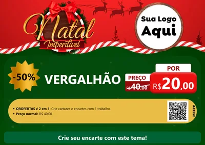 Modelo de Cartaz para Cartaz A4 Horizontal com o tema Natal Imperdível para Ferragens