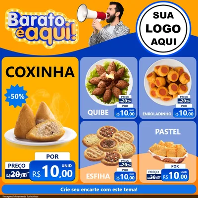 Modelo de Rede Social para Feed Facebook com o tema Barato é aqui para Salgadaria