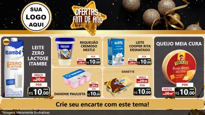 Modelo de TV para TV Horizontal com o tema Ofertas de Fim de Ano para Frios e Laticínios