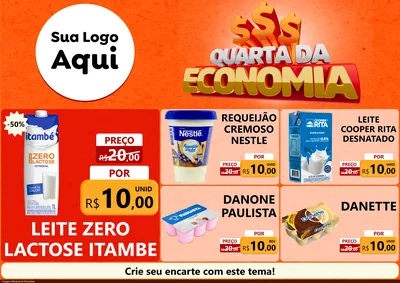 Modelo de Encarte para Encarte A4 Horizontal com o tema Quarta da Economia para Frios e Laticínios