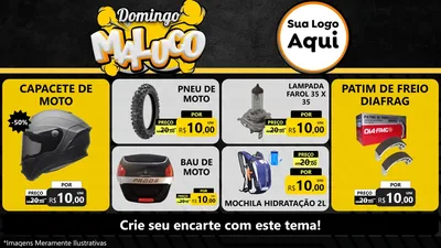 Modelo de TV para TV Horizontal com o tema Domingo Maluco para Moto peças
