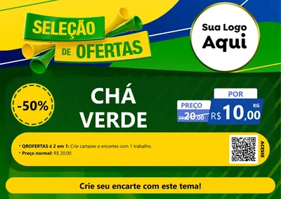 Modelo de Cartaz para Cartaz A4 Horizontal com o tema Seleção de Ofertas - Copa para Produtos Naturais