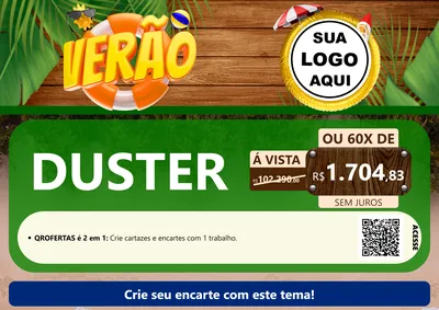 Modelo de Cartaz para Cartaz A4 Horizontal com o tema Verão para Concessionaria de Carros
