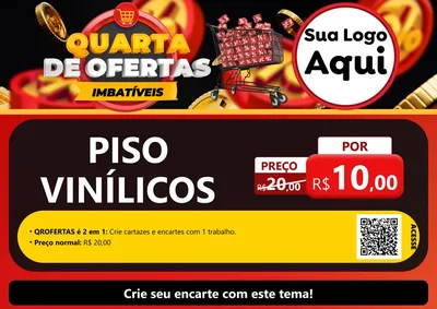 Modelo de Cartaz para Cartaz A4 Horizontal com o tema Quarta de Ofertas Imbatíveis para Material para Construção